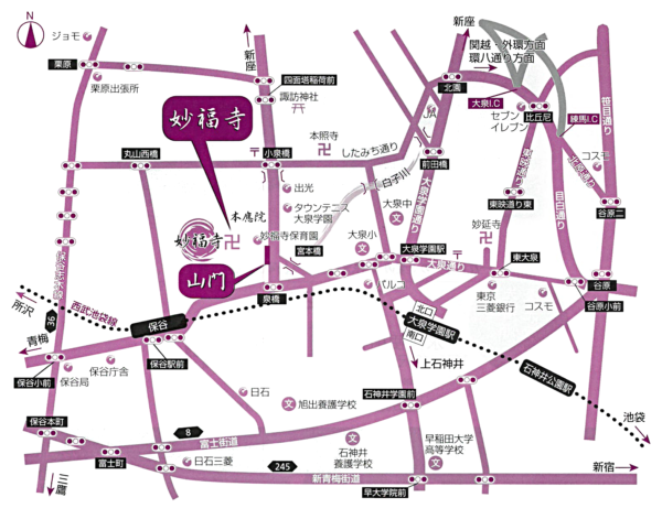 妙福寺　地図